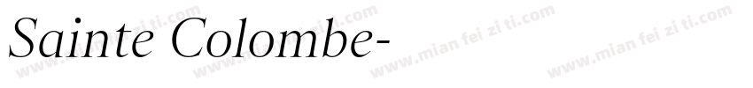 Sainte Colombe字体转换